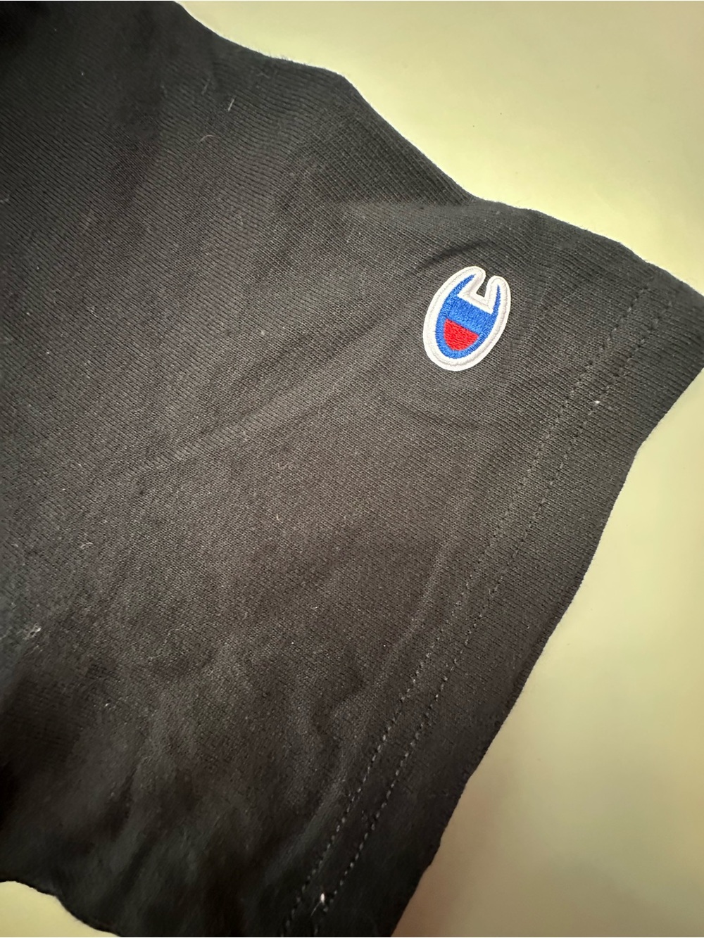 Champion Black Crewneck Tee - Solid Black - Picture 2 of 2